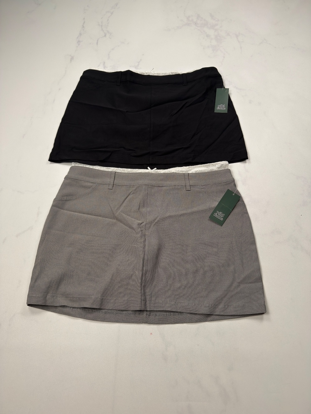 Wild Fable Model Bodies Skort Black Gray Athletic Tennis Prep Set - Womens L NWT